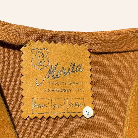 Copen-Core Denmark Burt Orange Suede Vest Mens Medium - Picture 5 of 8